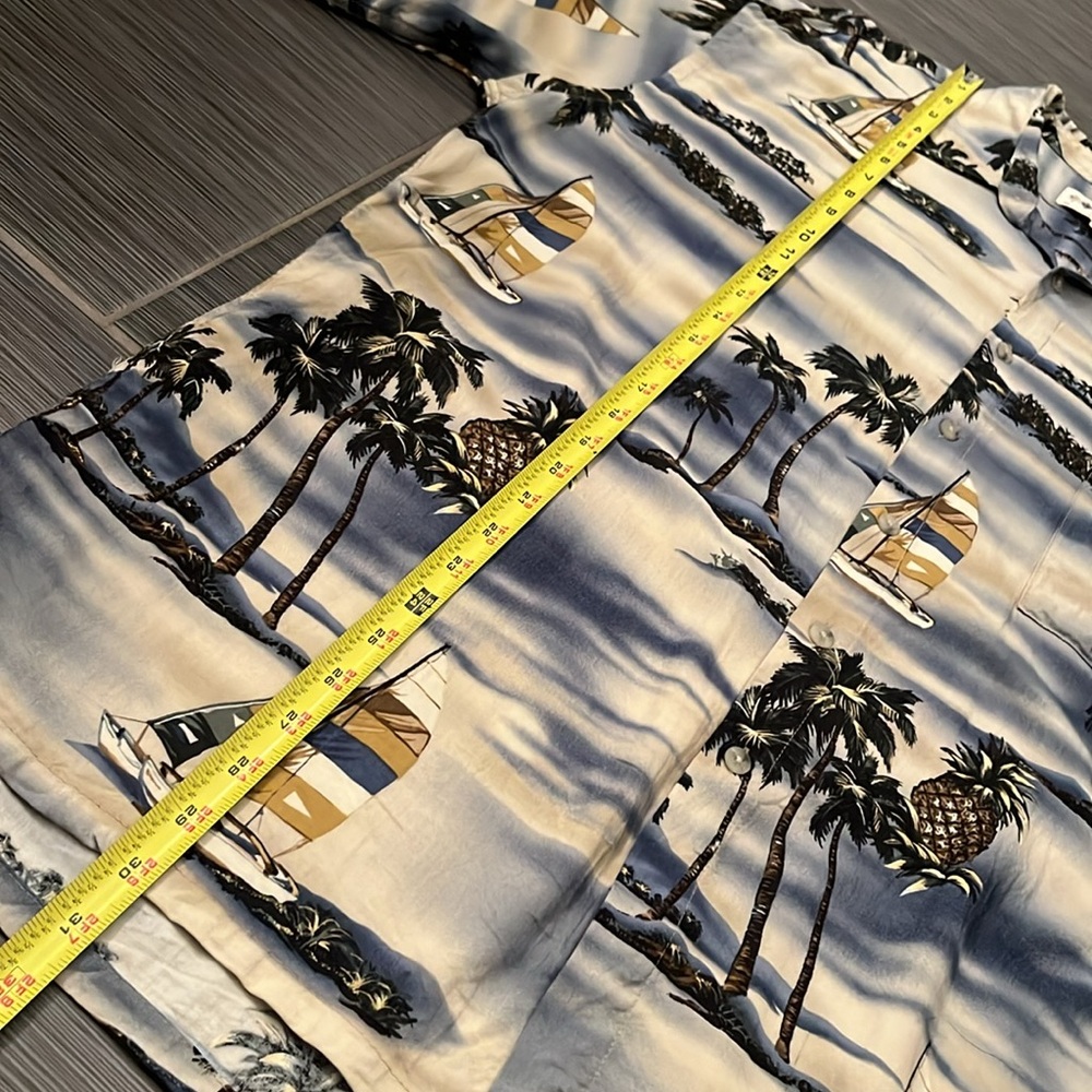 Campia Men’s 100% Rayon Short Sleeve Button Up Shirt Sz Large Hawaiian Tropical - Picture 9 of 10
